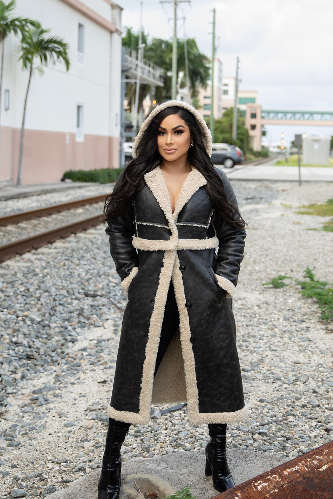 2 in 1 Black Teddy Coat
